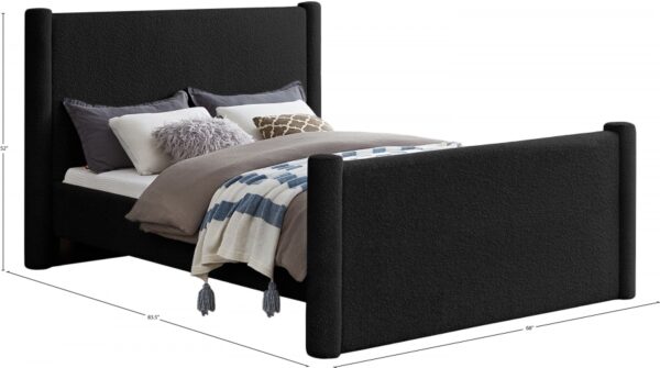 Elias Boucle Fabric Upholstered Bed
