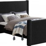 Elias Boucle Fabric Upholstered Bed
