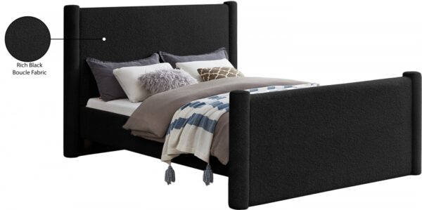 Elias Boucle Fabric Upholstered Bed