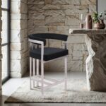 Marcello Velvet Upholstered Counter Stool