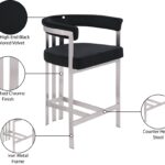 Marcello Velvet Upholstered Counter Stool