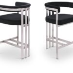 Marcello Velvet Upholstered Counter Stool