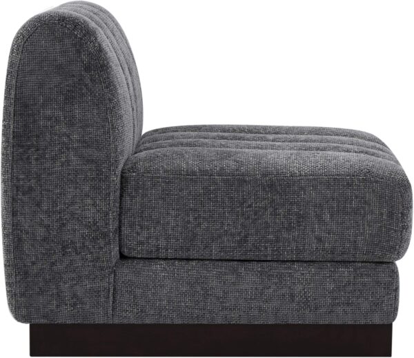 Quinn Chenille Fabric Upholstered Armless Modular Chair