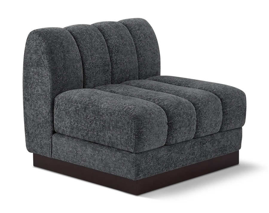 Quinn Chenille Fabric Upholstered Armless Modular Chair