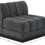 Quinn Chenille Fabric Upholstered Armless Modular Chair