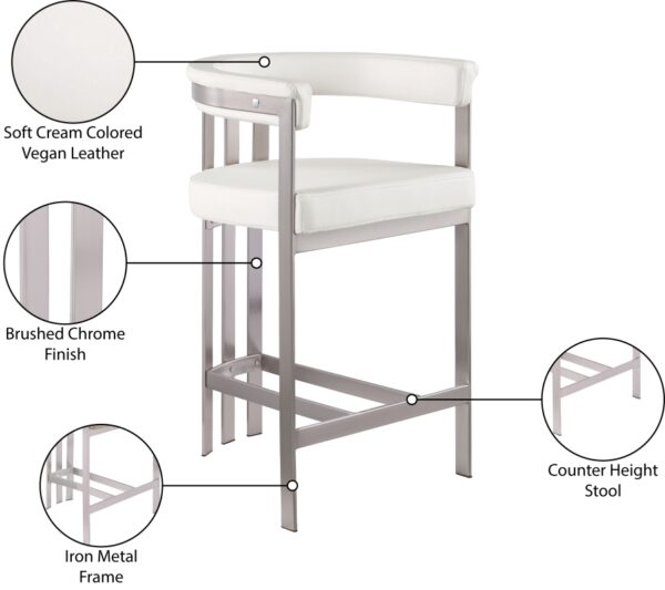Marcello Vegan Leather Upholstered Bar / Counter Stools
