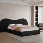 Everest Linen Textured Fabric Upholstered Bed