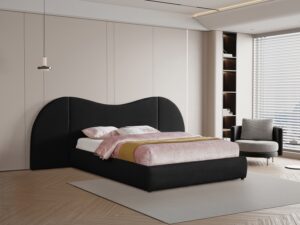 Everest Linen Textured Fabric Upholstered Bed