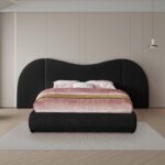 Everest Linen Textured Fabric Upholstered Bed