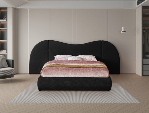 Everest Linen Textured Fabric Upholstered Bed