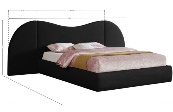 Everest Linen Textured Fabric Upholstered Bed