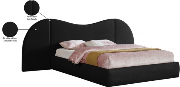 Everest Linen Textured Fabric Upholstered Bed