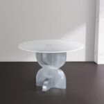 Alden 48" Marble Top And Aluminum Base Dining Table