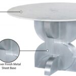 Alden 48" Marble Top And Aluminum Base Dining Table