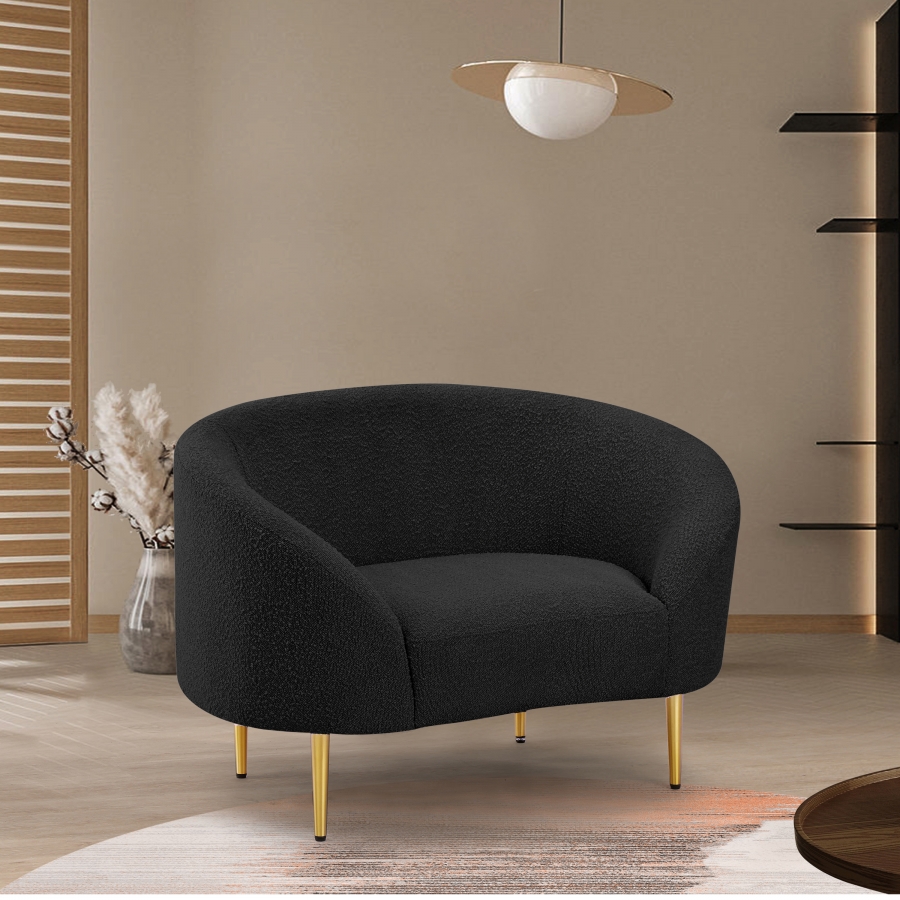 Ritz Boucle Fabric Upholstered Living Room Chair