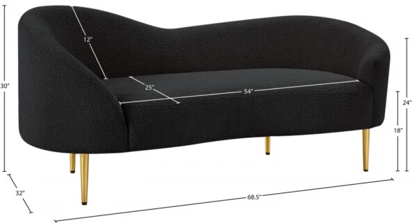 Ritz 68.5" Boucle Fabric Upholstered Loveseat