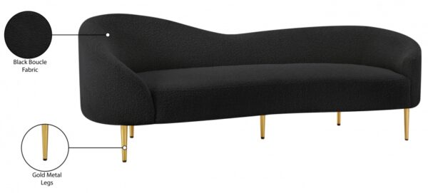 Ritz 86.5" Boucle Fabric Upholstered Sofa