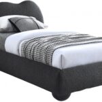 Hyde Boucle Fabric Upholstered Twin Bed