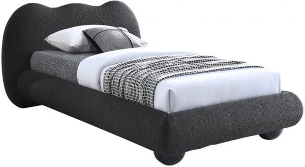 Hyde Boucle Fabric Upholstered Twin Bed