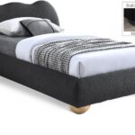 Hyde Boucle Fabric Upholstered Twin Bed