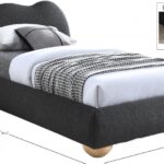 Hyde Boucle Fabric Upholstered Twin Bed