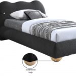 Hyde Boucle Fabric Upholstered Bed