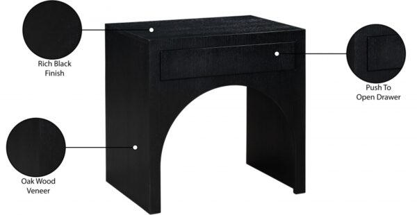 August Oak Veneer Nightstand