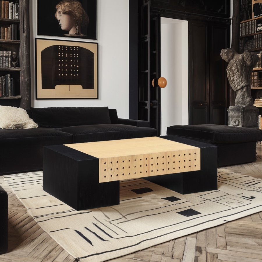 Mondrian Ash Veneer Coffee Table