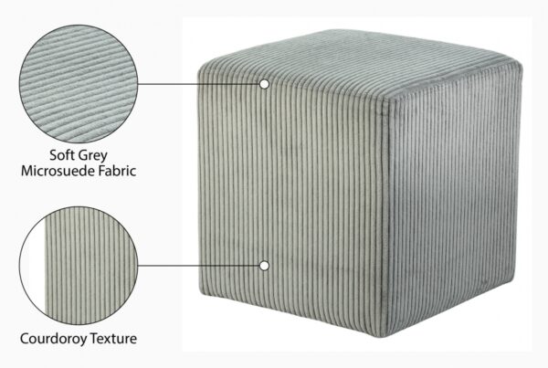 Roy Microsuede Fabric Upholstered Stool