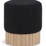 Veranda Boucle Fabric Upholstered Stool