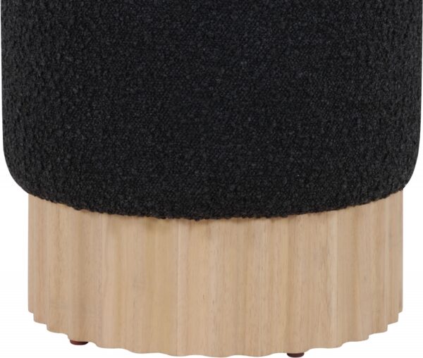 Veranda Boucle Fabric Upholstered Stool