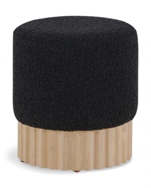 Veranda Boucle Fabric Upholstered Stool