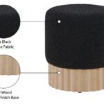 Veranda Boucle Fabric Upholstered Stool