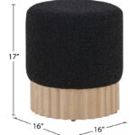 Veranda Boucle Fabric Upholstered Stool
