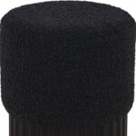 Veranda Boucle Fabric Upholstered Stool