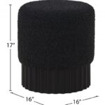 Veranda Boucle Fabric Upholstered Stool