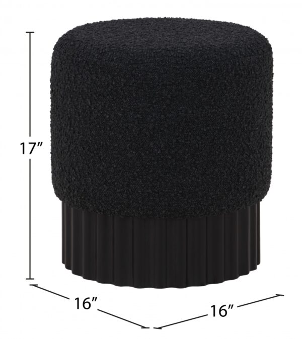 Veranda Boucle Fabric Upholstered Stool
