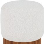 Veranda Boucle Fabric Upholstered Stool
