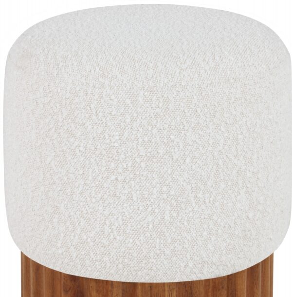 Veranda Boucle Fabric Upholstered Stool