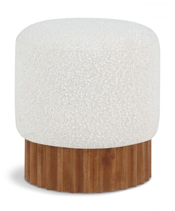 Veranda Boucle Fabric Upholstered Stool