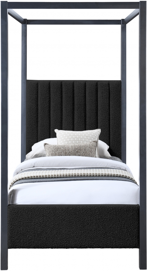 Kelly Boucle Fabric Upholstered Twin Bed
