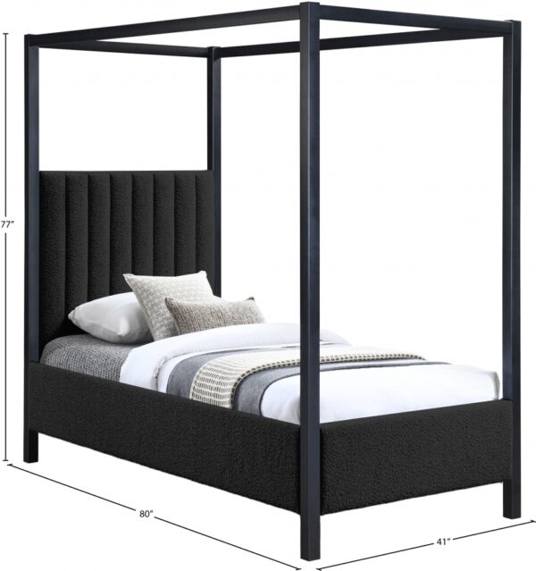 Kelly Boucle Fabric Upholstered Twin Bed