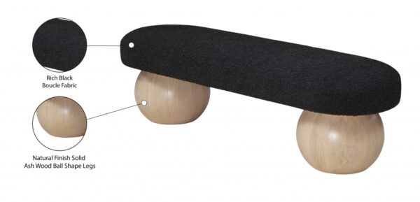 Bowie Boucle Fabric Upholstered Bench