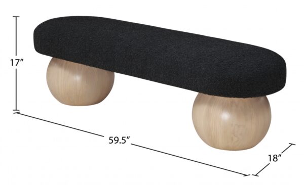 Bowie Boucle Fabric Upholstered Bench