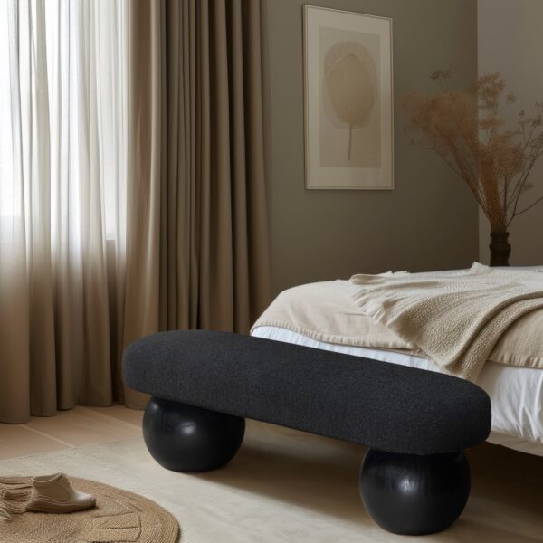 Bowie Boucle Fabric Upholstered Bench