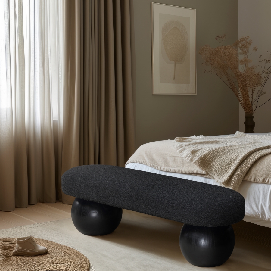 Bowie Boucle Fabric Upholstered Bench