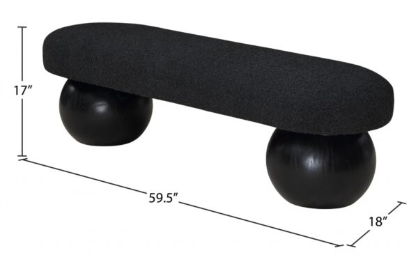 Bowie Boucle Fabric Upholstered Bench