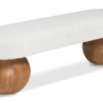 Bowie Boucle Fabric Upholstered Bench