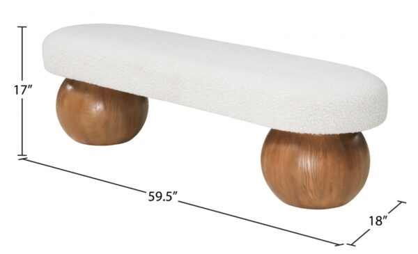 Bowie Boucle Fabric Upholstered Bench