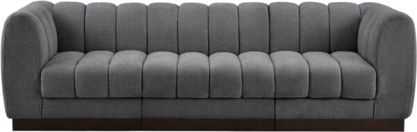 Quinn 101" Chenille Fabric Upholstered 3pc. Modular Sofa